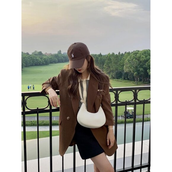 Women White Retro Classic Clutch Shoulder Tote Hand Bag With Zipper Closure - Picture 3 of 7